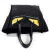 Fendi Black Nylon Yellow Eye Monster Tote 6