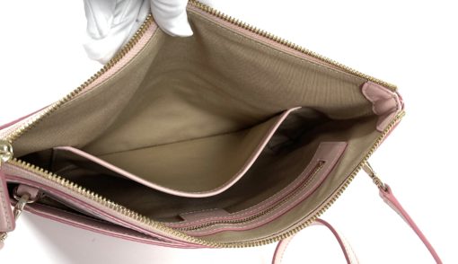 MCM Powder Pink Viestos Coated Canvas Crossbody Pouch Bag 11