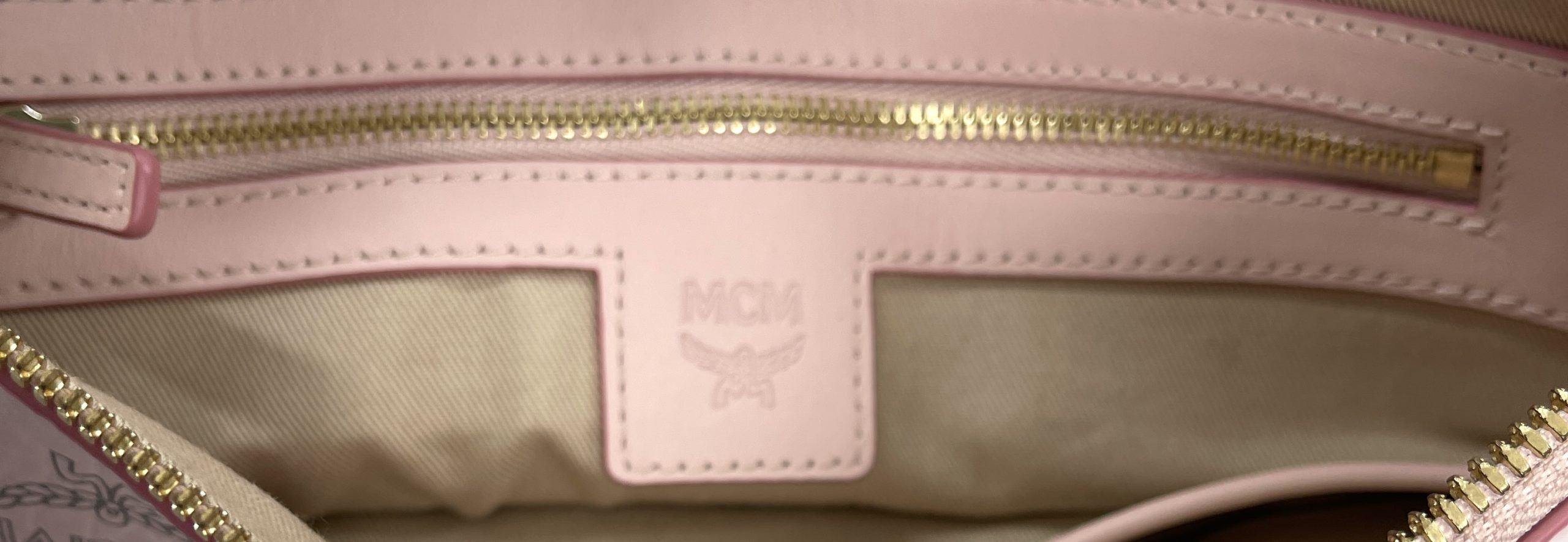 MCM Visetos Corina Crossbody Bag Powder Pink 1260821