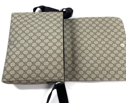 Gucci Supreme Web Large Flap Messenger Bag 10