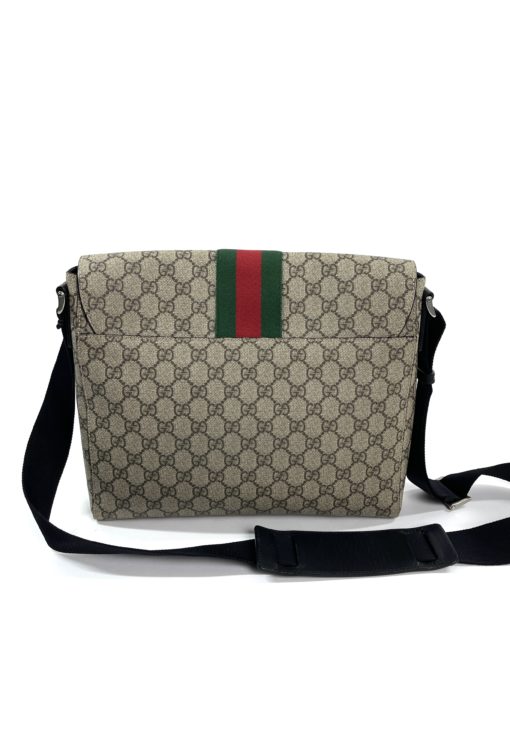 Gucci Supreme Web Large Flap Messenger Bag 3