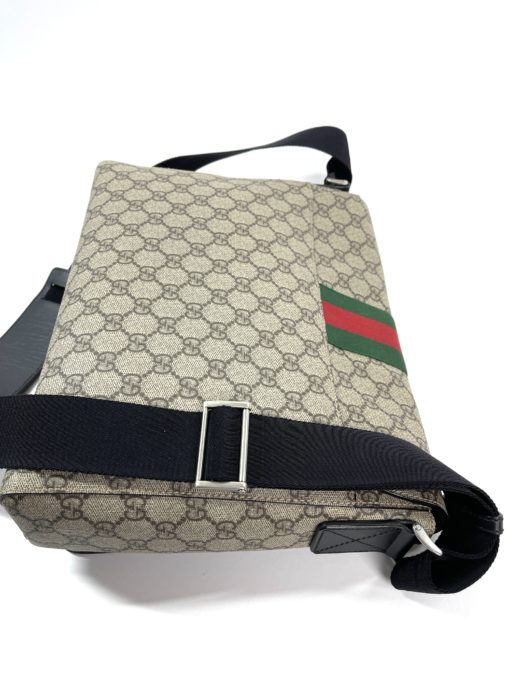 Gucci Supreme Web Large Flap Messenger Bag 11