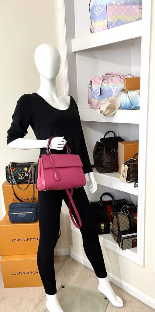Louis Vuitton Hot Pink Epi Leather Cluny BB Shoulder Bag 4