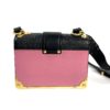 Prada City Calf Saffiano Cahier Bag Geranio Black Crossbody Bag 3