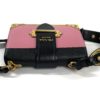 Prada City Calf Saffiano Cahier Bag Geranio Black Crossbody Bag 15
