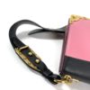 Prada City Calf Saffiano Cahier Bag Geranio Black Crossbody Bag 20