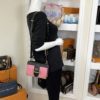 Prada City Calf Saffiano Cahier Bag Geranio Black Crossbody Bag 2