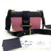 Prada City Calf Saffiano Cahier Bag Geranio Black Crossbody Bag 4