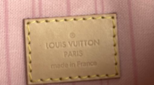Louis Vuitton Damier Azur Neverfull Rose Ballerine Pouch 12