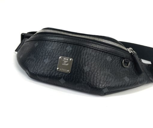 MCM Fursten Black Medium Belt Bag in Visetos 5