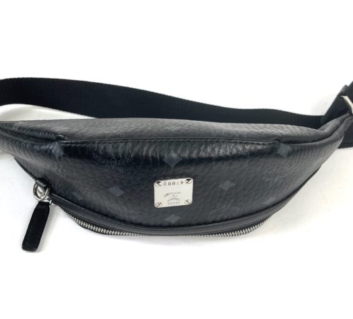 MCM Fursten Black Medium Belt Bag in Visetos 4