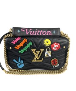 Louis Vuitton Fly Sail Travel Embroidered New Wave Chain MM Black Bag