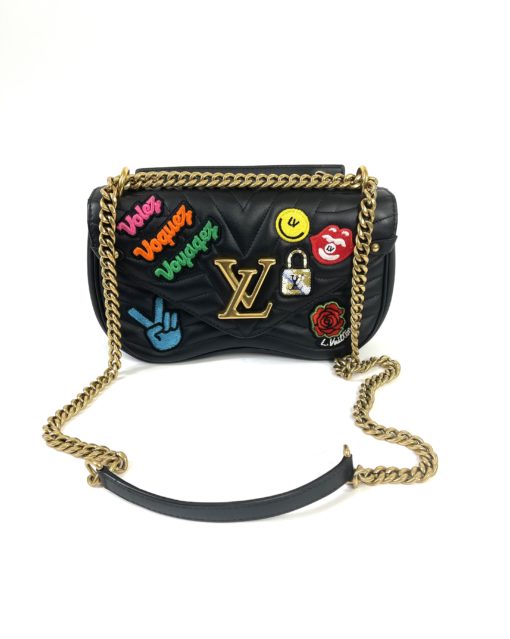 Louis Vuitton Fly Sail Travel Embroidered New Wave Chain MM Black Bag 4