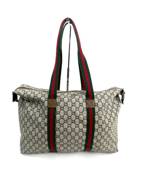 Gucci Plus Logo Canvas Vintage Tote Shoulder Bag  6