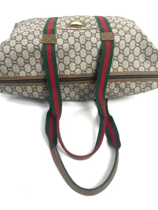 Gucci Plus Logo Canvas Vintage Tote Shoulder Bag  9