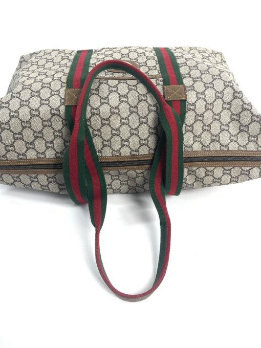 Gucci Plus Logo Canvas Vintage Tote Shoulder Bag  14