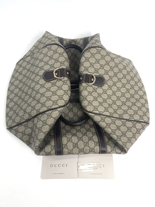 Gucci Supreme Logo Coated Canvas Travel Bag 11