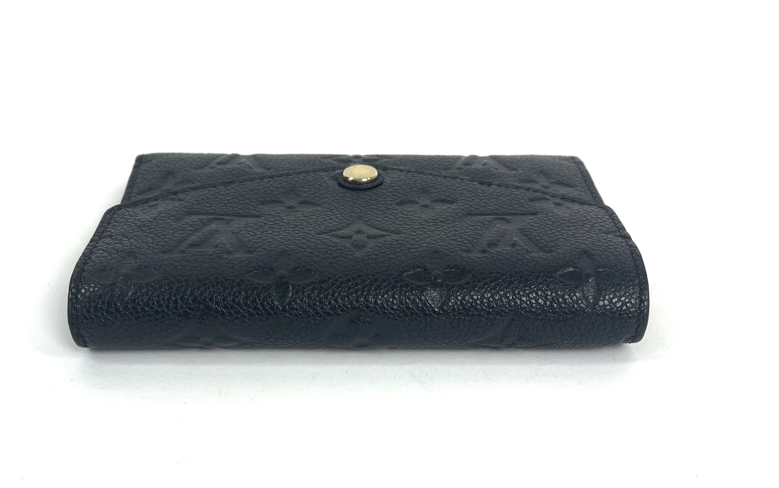 LOUIS VUITTON Black Monogram Empreinte Leather Curieuse Wallet
