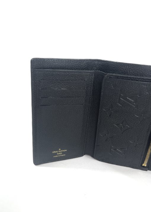 Louis Vuitton Black Empreinte Leather Compact Curieuse Wallet 7