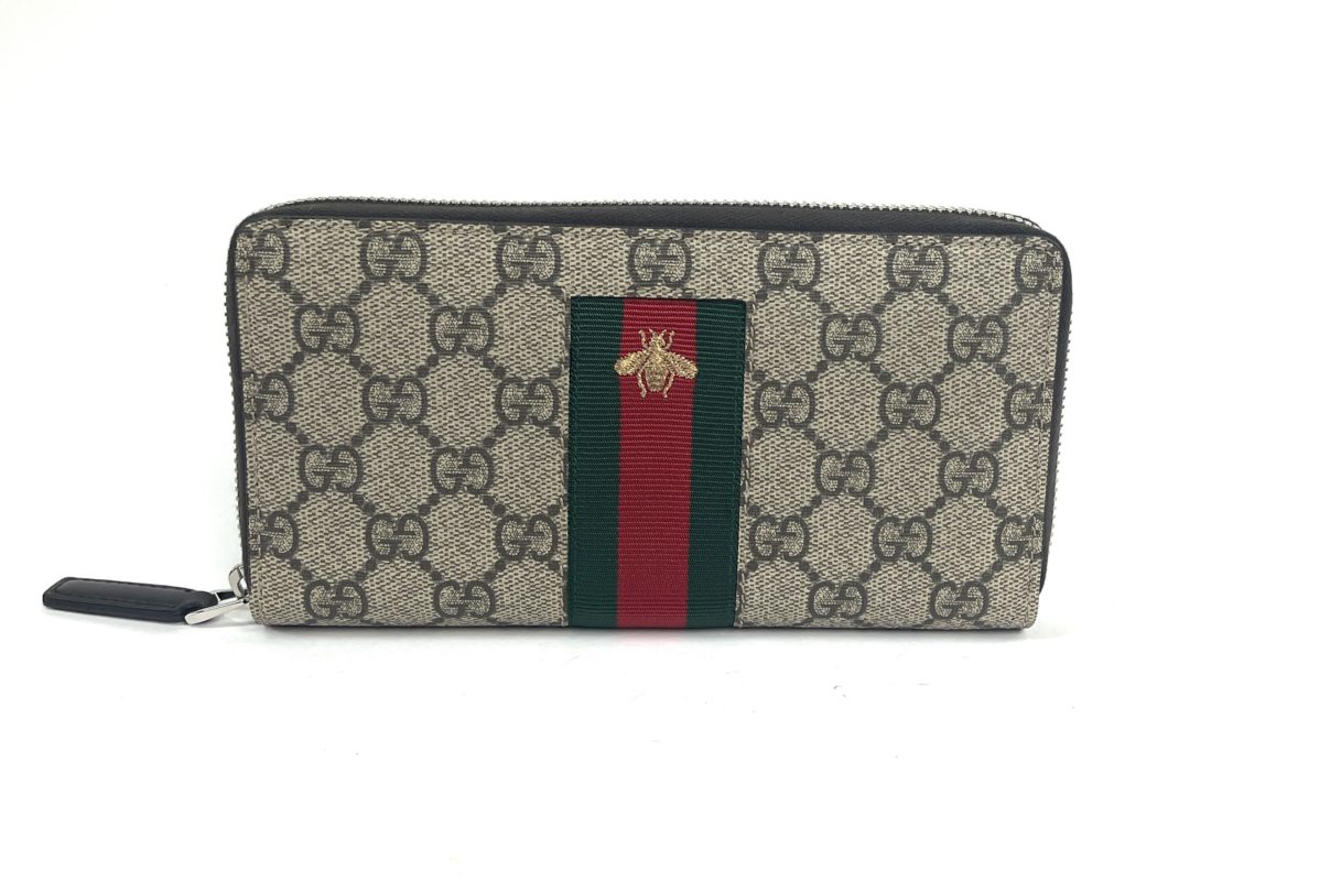 Wallets & purses Gucci - Web leather wallet - 408827CVL1N1060