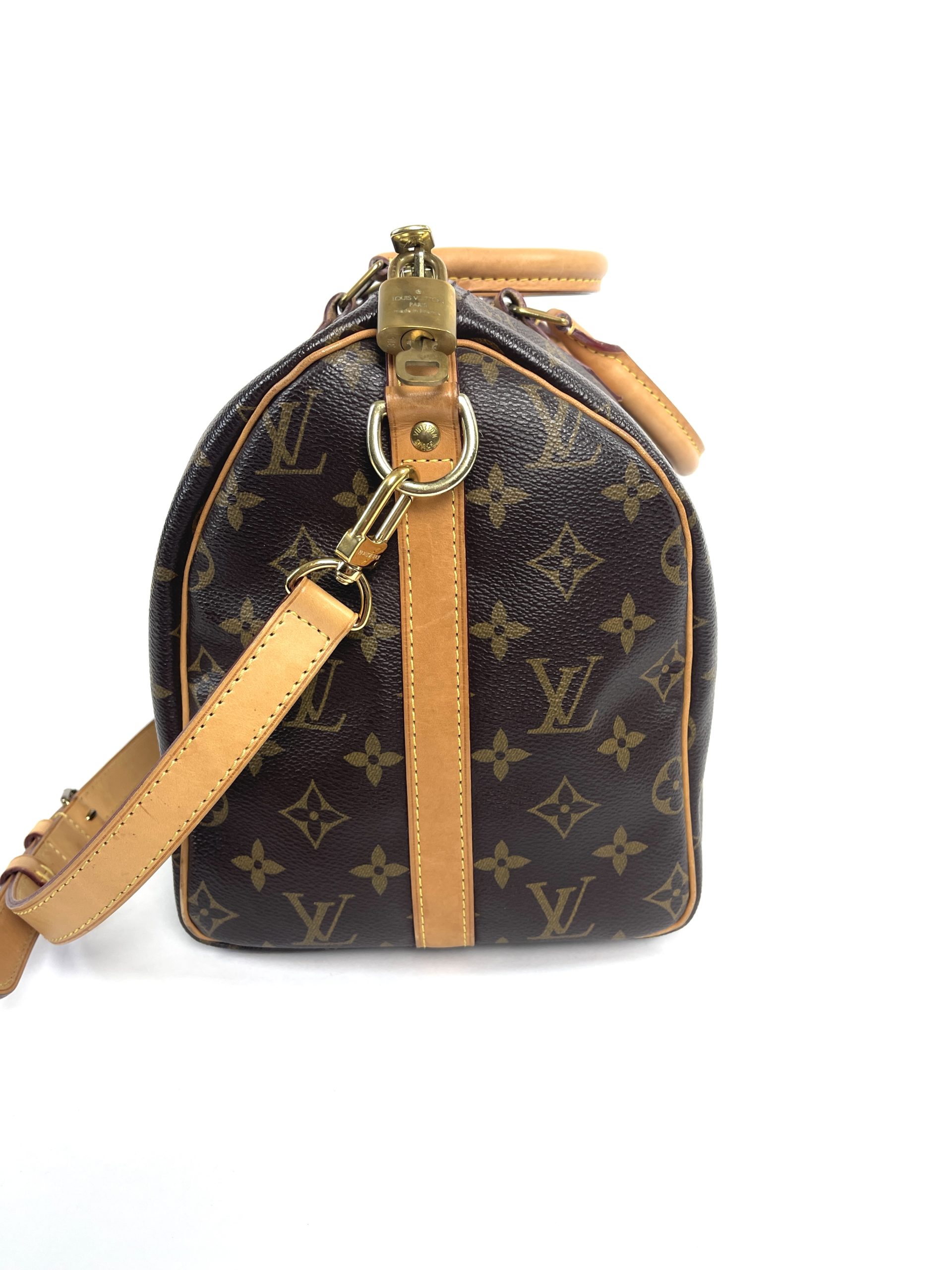 Gorgeous Authentic Louis Vuitton Damier Ebene Speedy 30 Bandouliere Bag  w/Strap