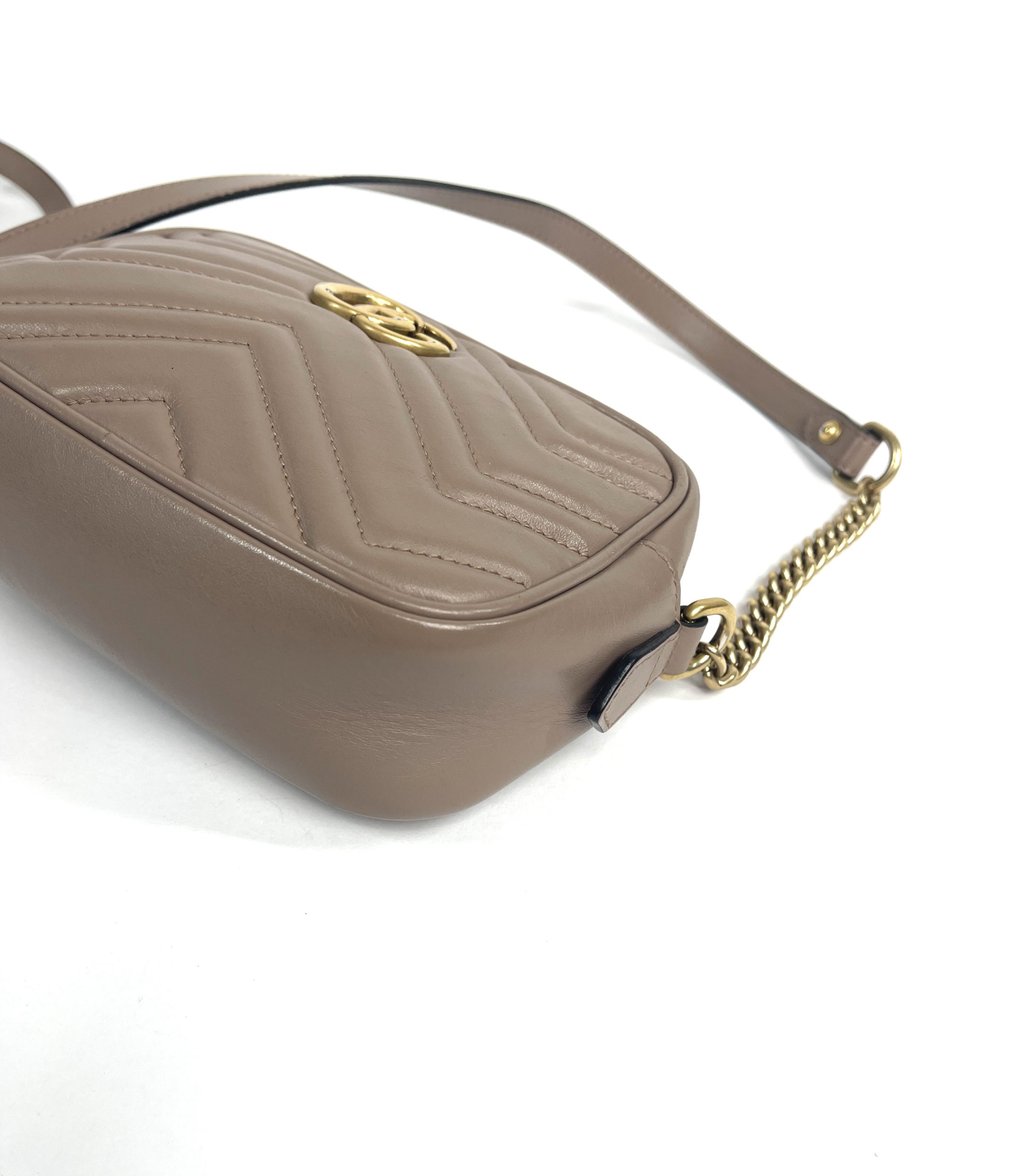 Gucci Marmont Mini Brown Leather Handbag