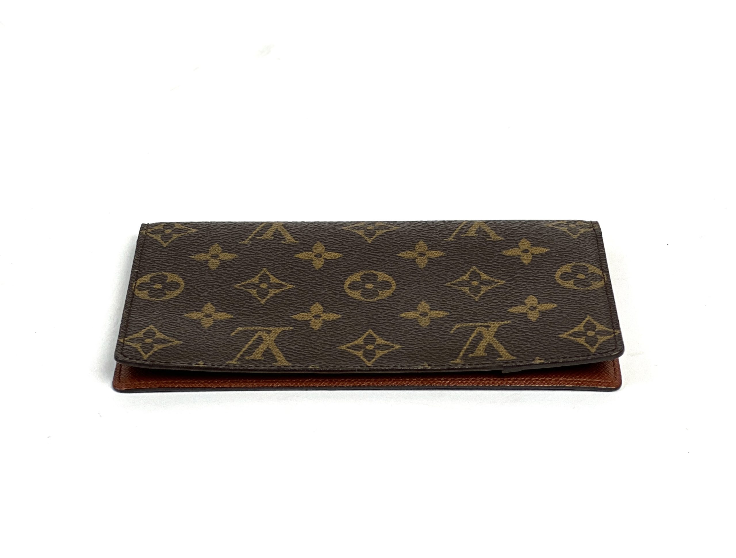 Louis Vuitton long checkbook or cardholder flap wallet great vintage  condition card slots inside signature monogram pattern as…