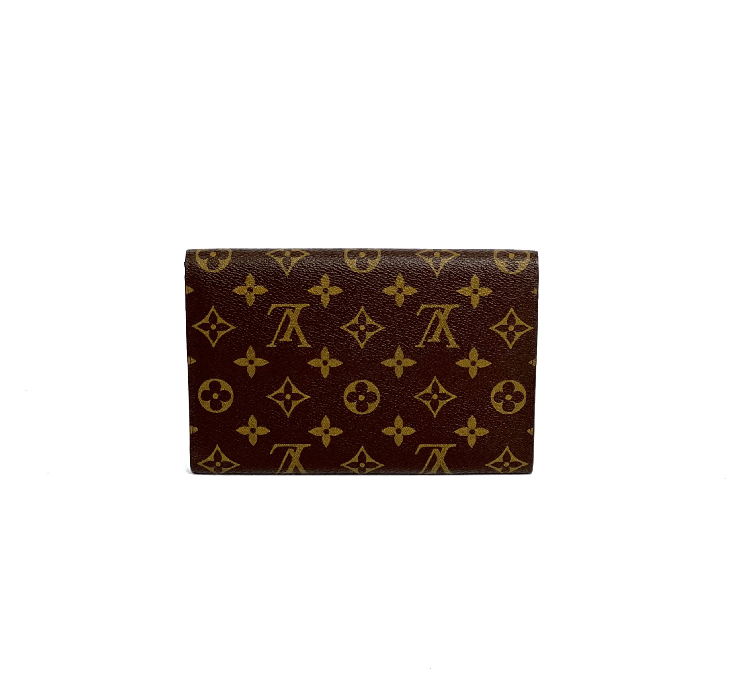 Louis Vuitton Monogram Pochette Passport Trifold Crossbody Wallet