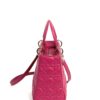 Christian Dior Lady Dior Medium Lambskin Cannage Hot Pink  5
