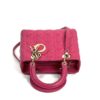 Christian Dior Lady Dior Medium Lambskin Cannage Hot Pink  10