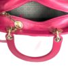 Christian Dior Lady Dior Medium Lambskin Cannage Hot Pink  9