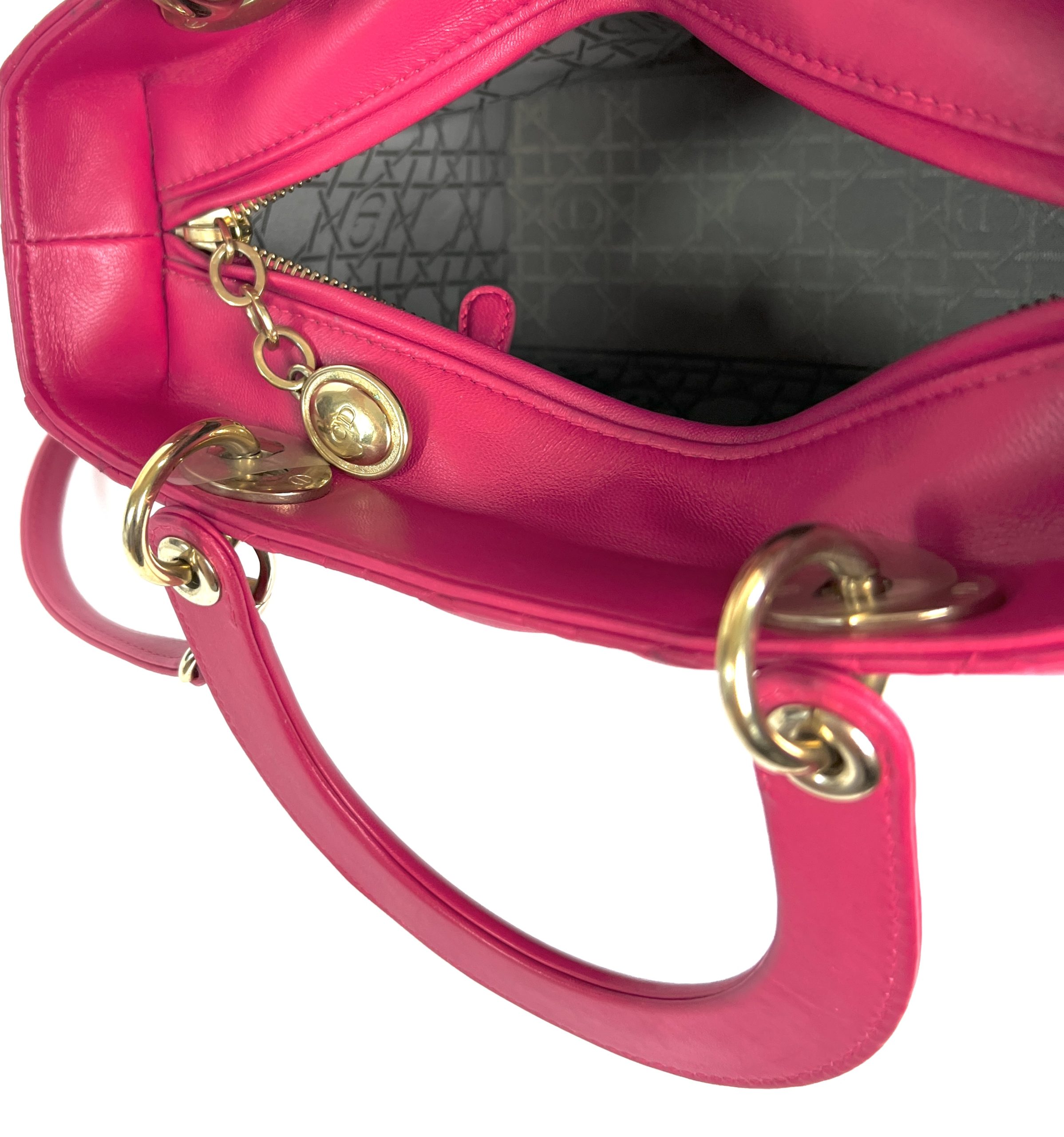 Christian Dior Pink Cannage Leather Medium Lady Dior Tote – STYLISHTOP