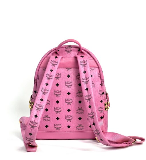 MCM Stark Side Stud Medium Pink Backpack 6