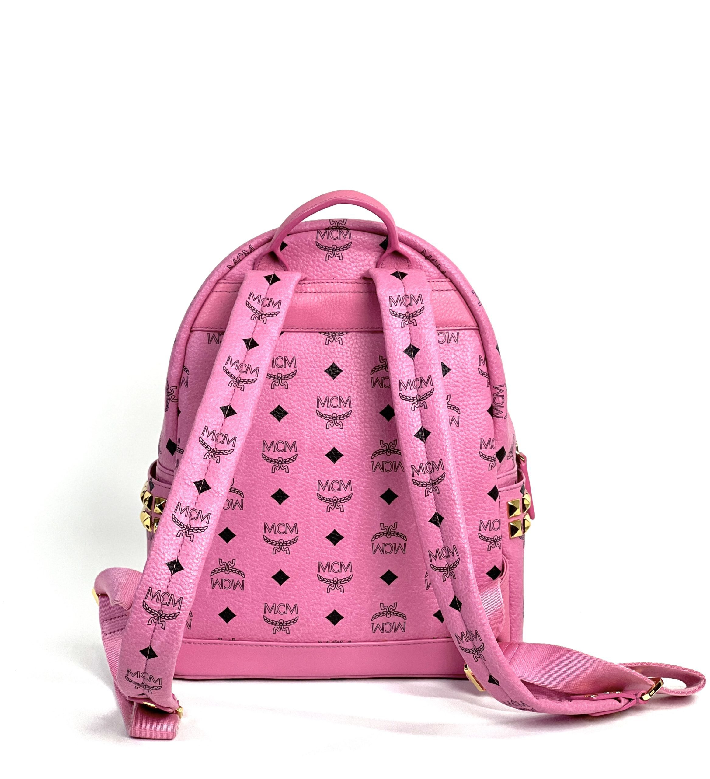 MCM, Bags, Mcm Medium Stark Side Stud Backpack Pink Nwt