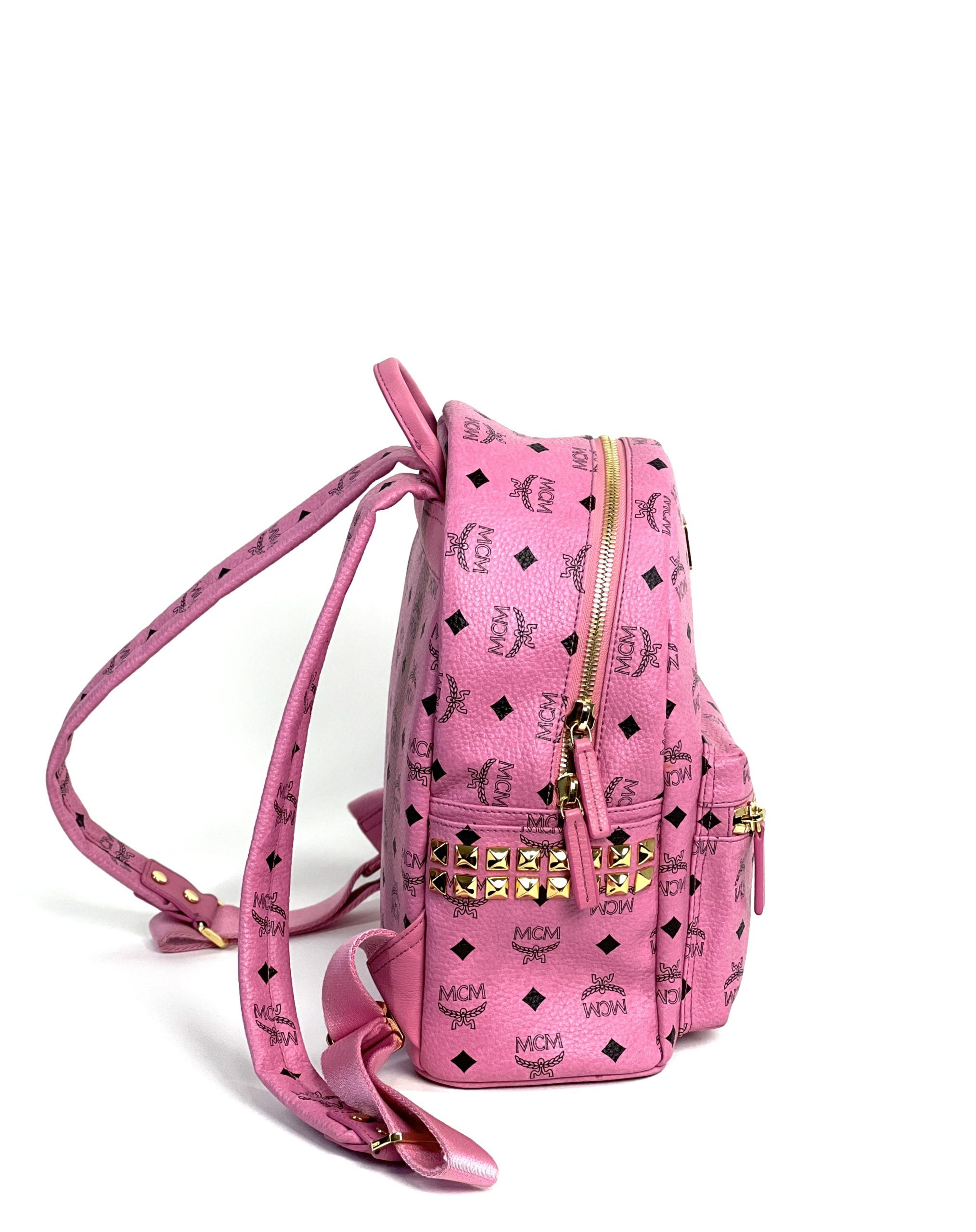 MCM, Bags, Mcm Medium Stark Side Stud Backpack Pink Nwt