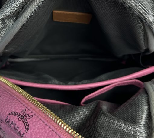 MCM Stark Side Stud Medium Pink Backpack 21