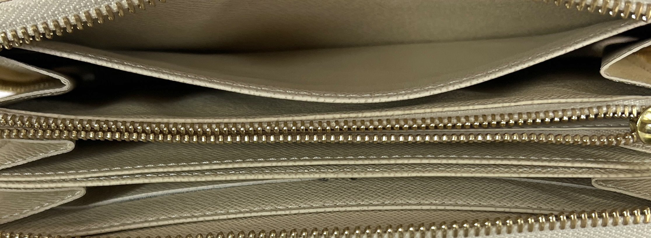 Louis Vuitton Wallet Zippy Taupe Beige Long Round Zipper Women's