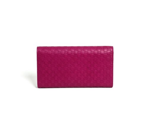 Gucci Hot Pink Micro Guccissima Long Leather Wallet 15