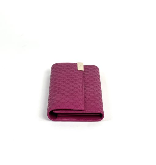 Gucci Hot Pink Micro Guccissima Long Leather Wallet 12