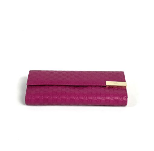 Gucci Hot Pink Micro Guccissima Long Leather Wallet 11