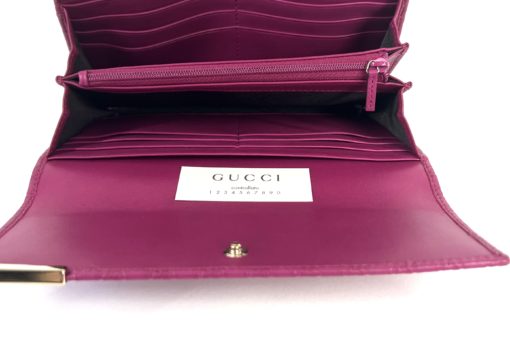 Gucci Hot Pink Micro Guccissima Long Leather Wallet 6