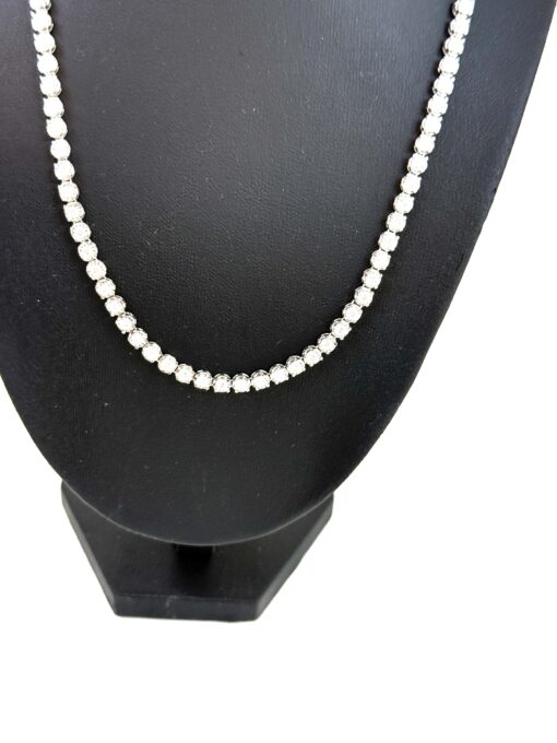 5 Carat Lab Diamond in .925 Sterling Silver 17" Tennis Necklace - Image 3