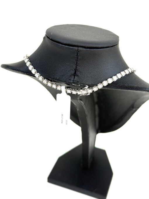 5 Carat Lab Diamond in .925 Sterling Silver 17" Tennis Necklace - Image 4