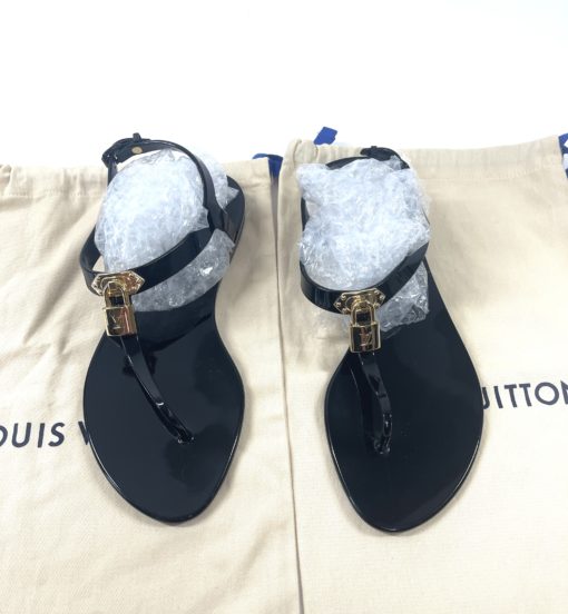 Louis Vuitton Monogram Sneakers and Louis Vuitton Black Thong Sandals 9