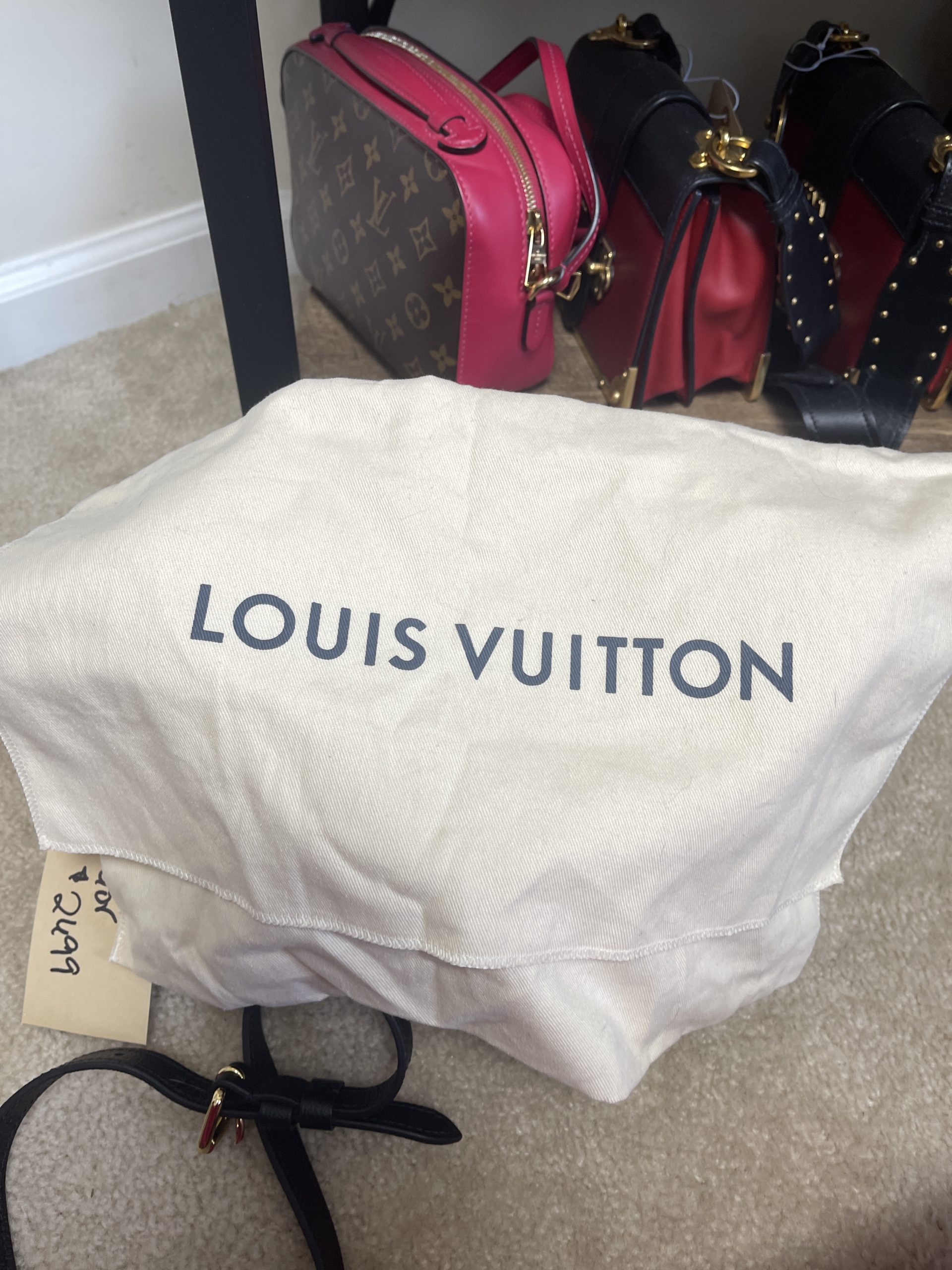 Louis Vuitton Crossbody Santa Monica Damier Ebene Pink Leather Bag