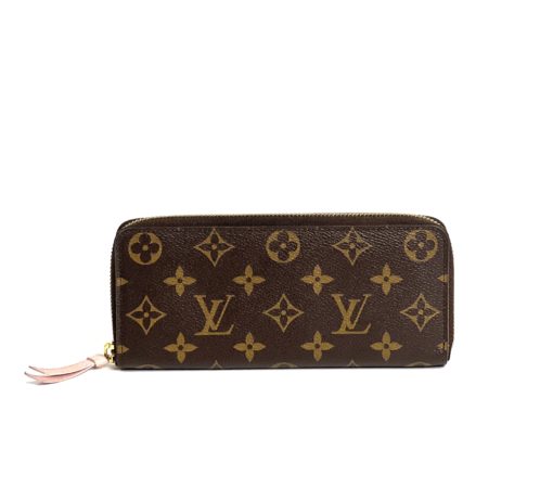 Louis Vuitton Monogram Clemence Rose Ballerine Wallet