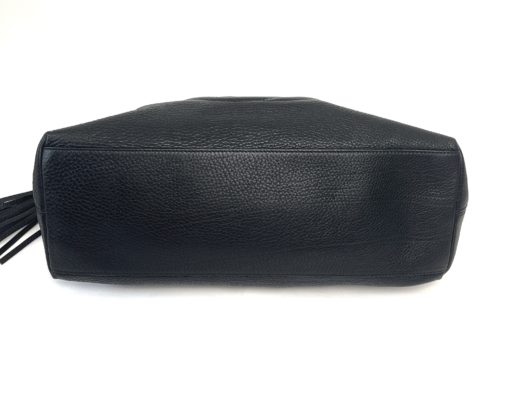 Gucci Soho Pebbled Leather Chain Medium Black Shoulder Bag 6