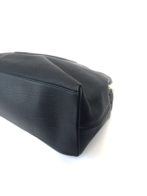 Gucci Soho Pebbled Leather Chain Medium Black Shoulder Bag 10