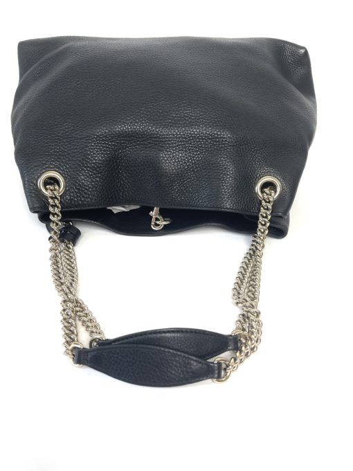 Gucci Soho Pebbled Leather Chain Medium Black Shoulder Bag 12
