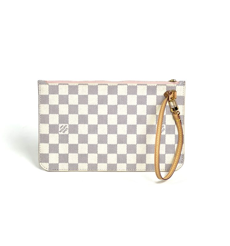 Louis Vuitton Womens Neverfull Pouch Damier Azur MM – Luxe Collective